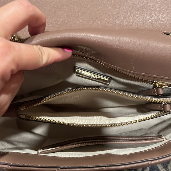 Tory Burch Taupe Quilted Shoulder Bag - Picture 15 of 16